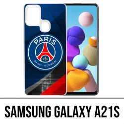 Funda Samsung Galaxy A21s - Psg Logo Metal Cromado
