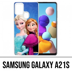 Custodia per Samsung Galaxy A21s - Frozen Elsa e Anna