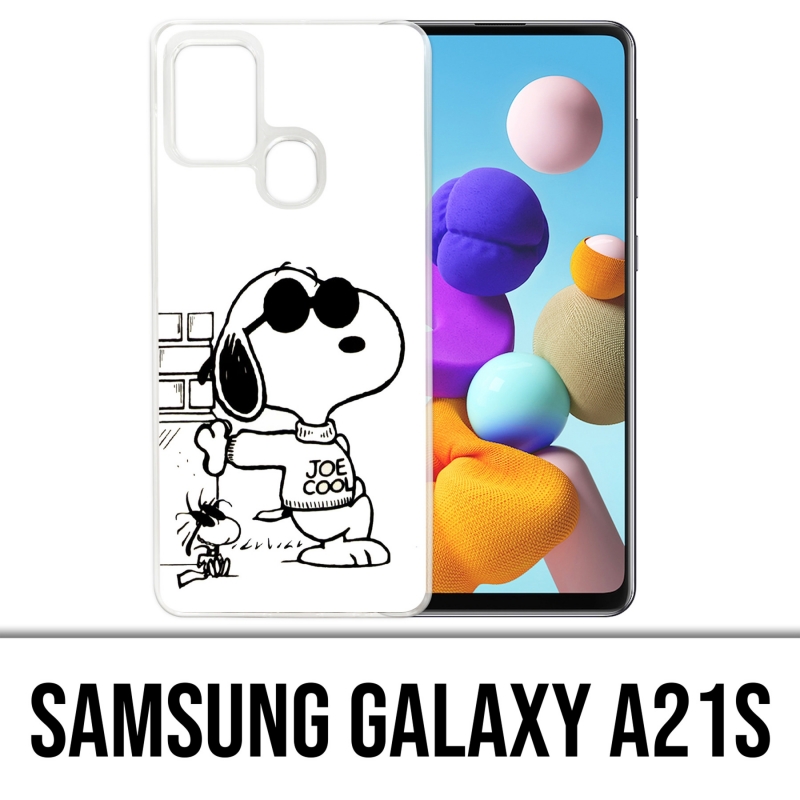 Samsung Galaxy A21s Case - Snoopy Schwarz Weiß