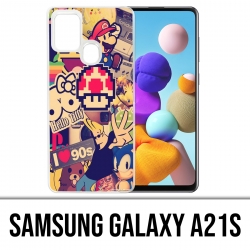 Samsung Galaxy A21s Case - Vintage 90S Aufkleber