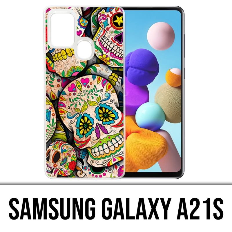 Custodia per Samsung Galaxy A21s - Teschio di zucchero