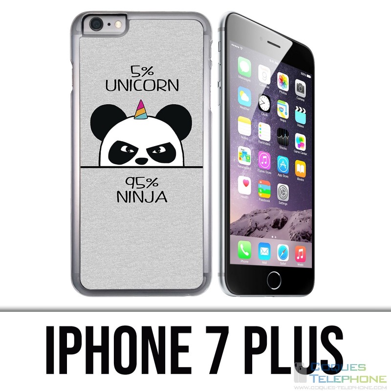 Coque iPhone 7 Plus - Unicorn Ninja Panda Licorne