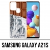 Custodia per Samsung Galaxy A21s - Tablet cioccolato in alluminio