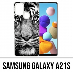 Coque Samsung Galaxy A21s - Tigre Noir Et Blanc