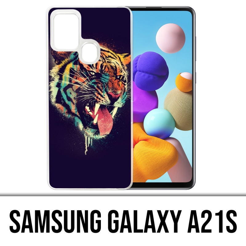 Samsung Galaxy A21s Case - Paint Tiger
