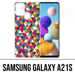 Samsung Galaxy A21s Case - Mehrfarbiges Dreieck