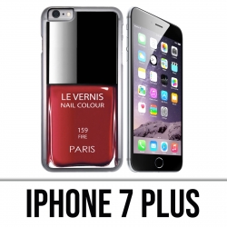 Coque iPhone 7 Plus - Vernis Paris Rouge