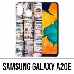 Coque Samsung Galaxy A20e - Billets Dollars Rouleaux