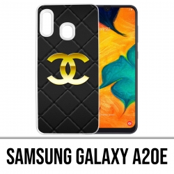Samsung Galaxy A20e Case - Chanel Logo Leather