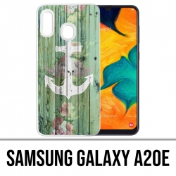 Samsung Galaxy A20e Case - Anchor Navy Wood