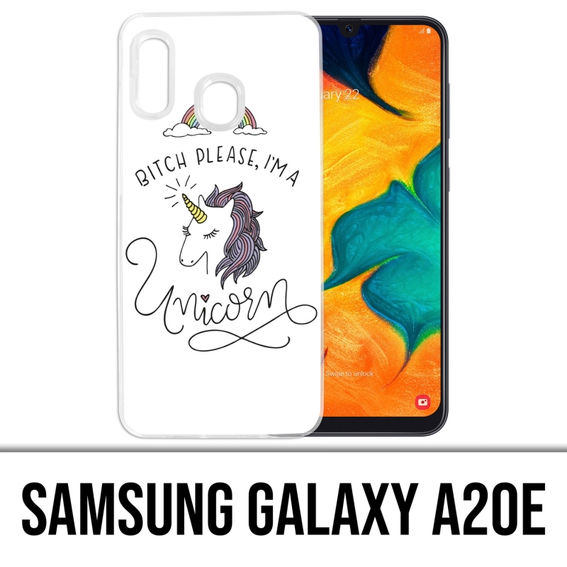 Coque Samsung Galaxy A20e - Bitch Please Unicorn Licorne
