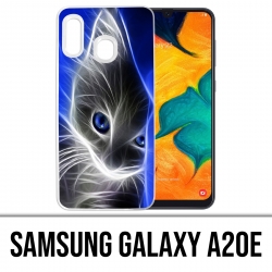 Custodia per Samsung Galaxy A20e - Gatto Occhi Azzurri