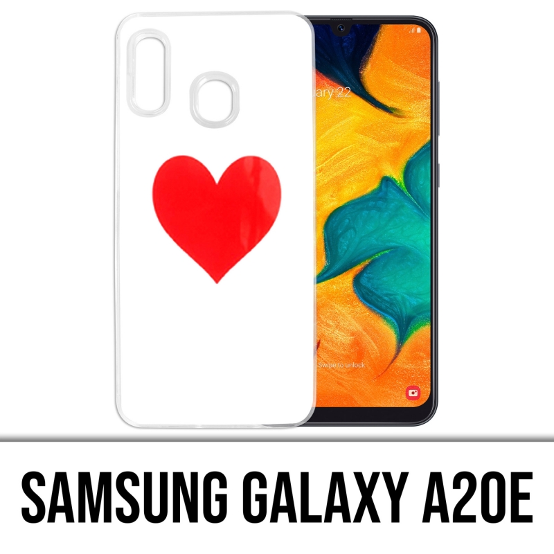 Custodia per Samsung Galaxy A20e - Cuore rosso