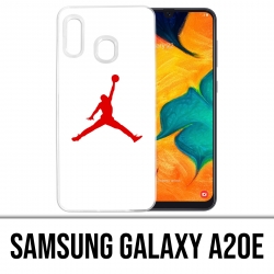 Custodia per Samsung Galaxy A20e - Jordan Basketball Logo - Bianca