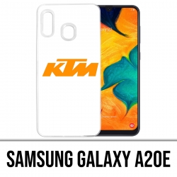 Custodia per Samsung Galaxy A20e - Logo Ktm Sfondo Bianco