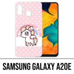 Custodia per Samsung Galaxy A20e - Unicorno Kawaii
