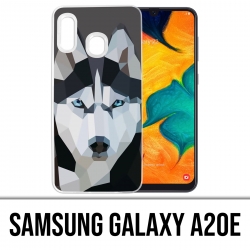 Coque Samsung Galaxy A20e - Loup Husky Origami