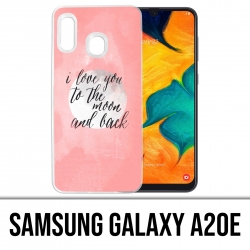 Samsung Galaxy A20e Case - Love Message Moon Back