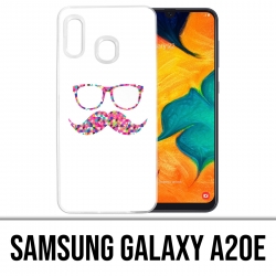 Custodia per Samsung Galaxy A20e - Occhiali baffi