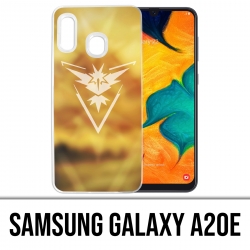 Funda para Samsung Galaxy A20e - Pokémon Go Team Yellow Grunge