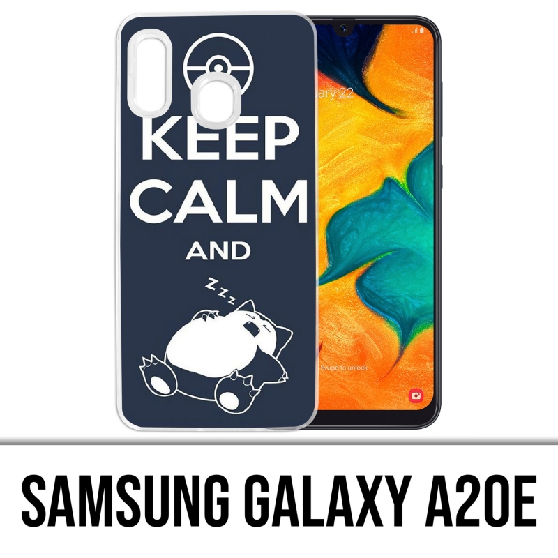 Custodia per Samsung Galaxy A20e - Pokémon Snorlax Keep Calm