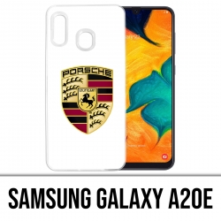 Custodia per Samsung Galaxy A20e - Logo Porsche bianco