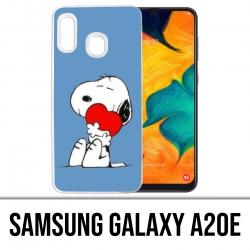 Coque Samsung Galaxy A20e - Snoopy Coeur
