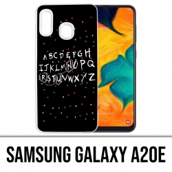 Samsung Galaxy A20e Case - Stranger Things Alphabet