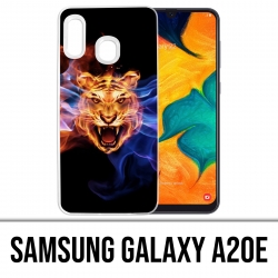 Samsung Galaxy A20e Case - Flames Tiger