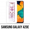 Coque Samsung Galaxy A20e - Unicorn Fleurs Licorne