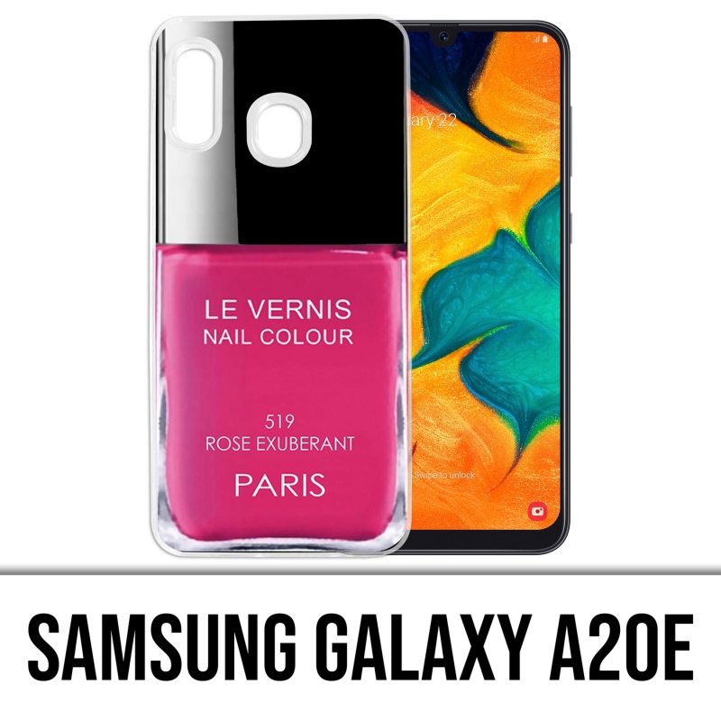Coque Samsung Galaxy A20e - Vernis Paris Rose