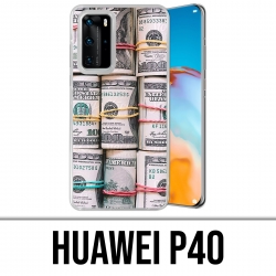 Funda Huawei P40 - Billetes de dólar enrollados