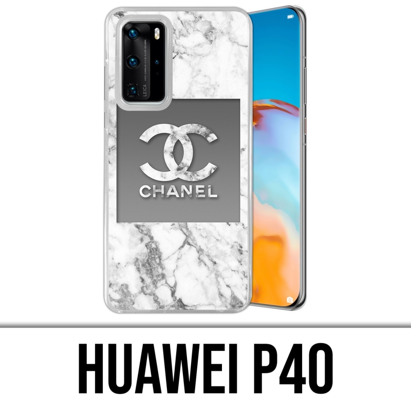 Huawei P40 Case - Chanel White Marble