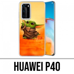 Custodia per Huawei P40 - Star Wars Baby Yoda Fanart