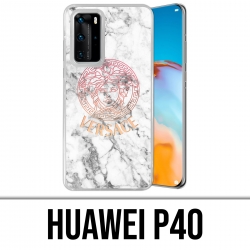 Huawei P40 Case - Versace White Marble