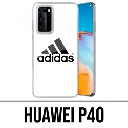 Funda Huawei P40 - Logo Adidas Blanco