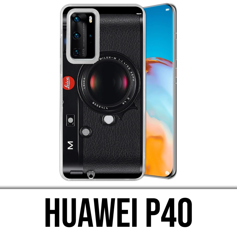 Coque Huawei P40 - Appareil Photo Vintage Noir