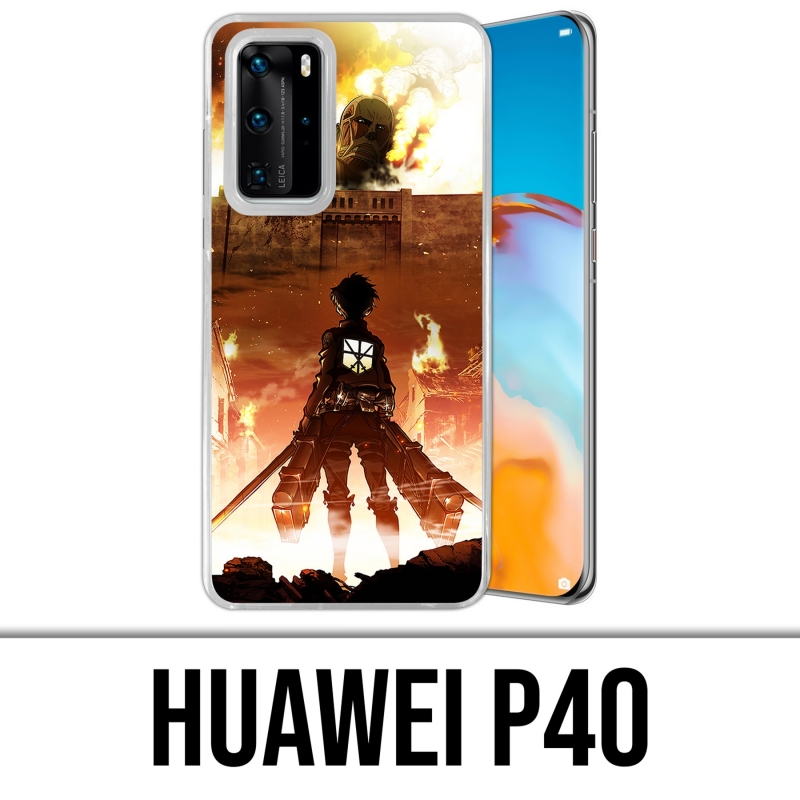 Huawei P40 Case - Attak-On-Titan-Poster