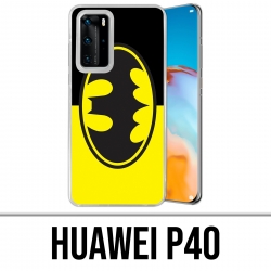 Funda Huawei P40 - Batman Logo Classic Amarillo Negro