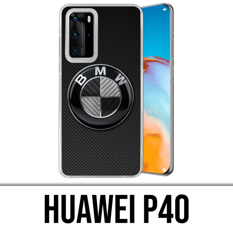 Funda Huawei P40 - Logotipo Bmw Carbono
