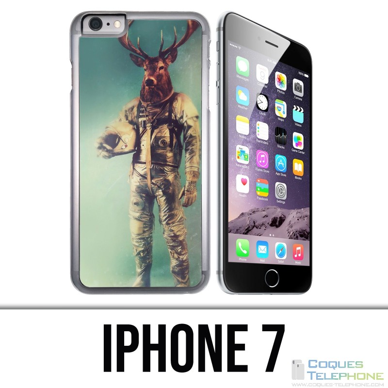 Custodia per iPhone 7 - Cervo animale astronauta