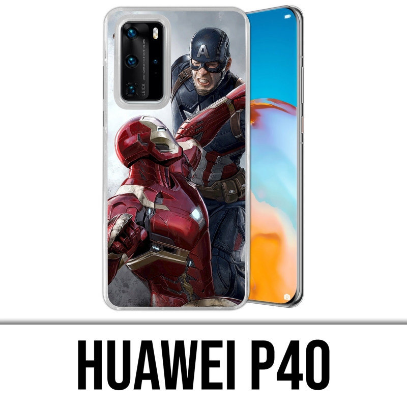 Coque Huawei P40 - Captain America Vs Iron Man Avengers