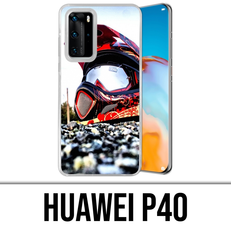 Huawei P40 Case - Moto Cross Helmet