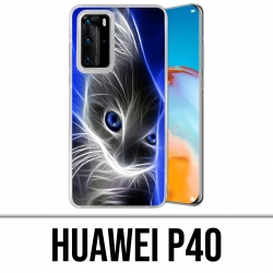 Custodia per Huawei P40 - Gatto occhi blu