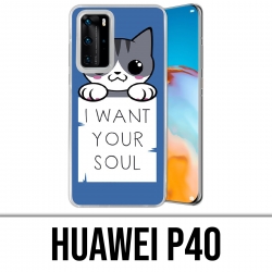 Custodia Huawei P40 - Gatto, voglio la tua anima