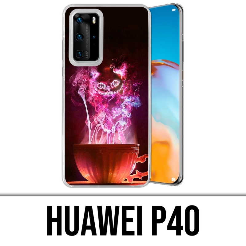 Coque Huawei P40 - Chat Tasse Alice Au Pays Des Merveilles