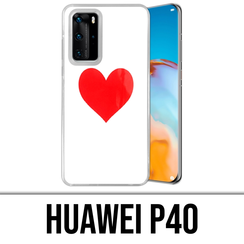 Custodia per Huawei P40 - Cuore rosso