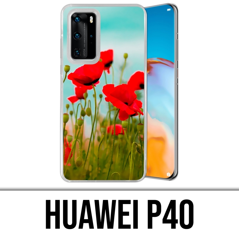 Custodia per Huawei P40 - Poppies 2