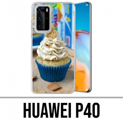 Coque Huawei P40 - Cupcake Bleu