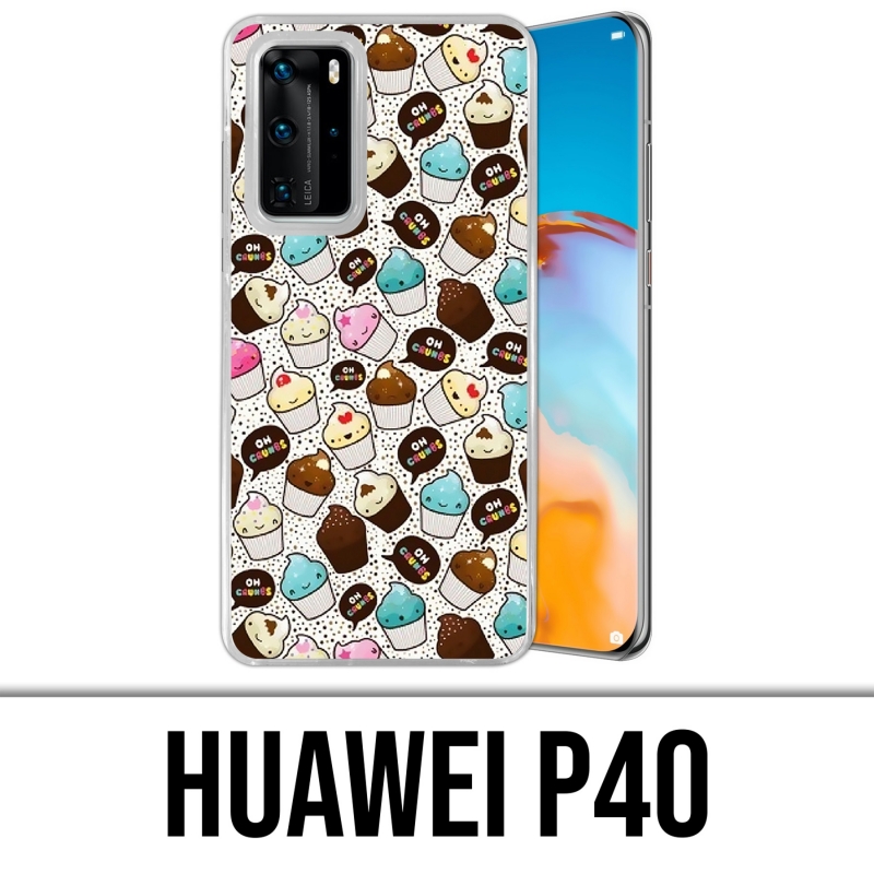 Huawei P40 Case - Kawaii Cupcake